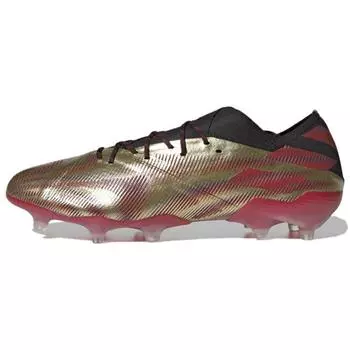 Adidas Nemeziz Messi.1 FG Tension Tape - Золотые металлические мужские кроссовки Scarlet Core-Black FY0758 43