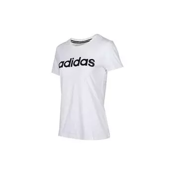Adidas Neo Basic Logo Print Спортивная футболка с круглым вырезом Женские топы Белые EI4714 M