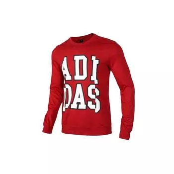 Adidas Neo Большой логотип с принтом с круглым вырезом Мужская толстовка красная EI6271 M