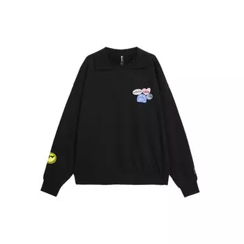 Adidas Neo Cartoon Print Спортивный пуловер с капюшоном Мужские топы Черный IK6015 M