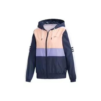 Adidas Neo Color Block Повседневная куртка с капюшоном Женская куртка Темно-синяя FK9954 S