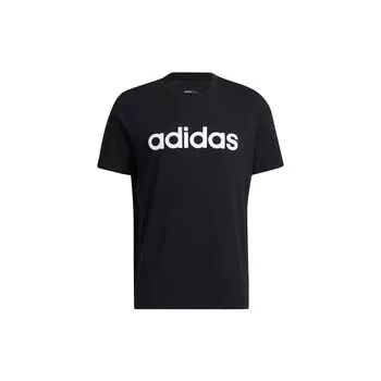 Adidas Neo Colorblock Logo Print Спортивная футболка Мужские топы Черные H16311 L