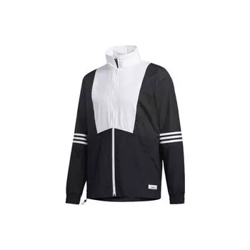 Adidas Neo Colorblock Повседневная спортивная куртка с капюшоном Мужские куртки черные GJ8767 XXL