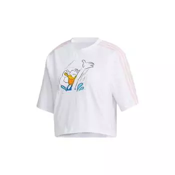 Adidas Neo Donald Duck Графический Женский Футболка Топы Белый GJ5650 L