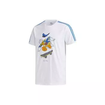 Adidas Neo Donald Duck Повседневная футболка с круглым вырезом Мужские топы белые GJ5648 M
