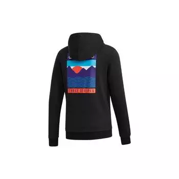 Adidas Neo Favorites пуловер с капюшоном с рисунком, мужские топы, черный GM2334 M