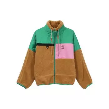 Adidas Neo Флисовая спортивная куртка с логотипом и принтом женская коричневая HN2346 XL
