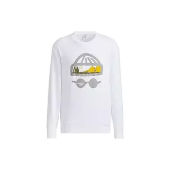 Adidas Neo Fun Print Crew Neck Pullover Sweatshirt Мужская толстовка Белый HG6593 XL
