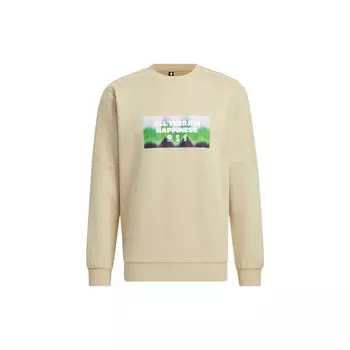 Adidas NEO FW22 пуловер с буквенным принтом и круглым вырезом, мужская толстовка Prairie-Brown HZ2408 M