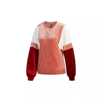Adidas Нео Колор Блок Свободный крой Пуловер Американский Стиль Толстовка Женская Толстовка Розовый EI4366 L