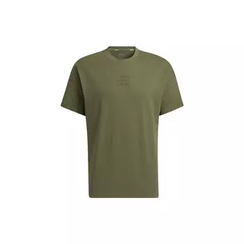Adidas Футболка Neo Large Logo Print Sports Crew Neck для мужчин, зеленые H52727 M