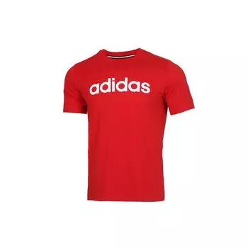 Adidas Neo Letter Logo Прямая футболка мужская, топы красные GJ8943 L