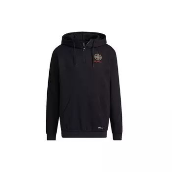 Adidas Мужская толстовка с капюшоном и полумолнией Neo Logo Pattern, черная H52968 L