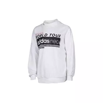 Adidas Neo Logo Print Половина молнии Толстовка Женская Толстовка Белый FU1055 M