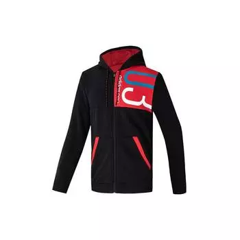 Adidas Neo Logo Print Повседневная спортивная куртка Мужские куртки Черные FQ2100 L