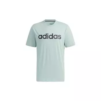 Adidas Neo Logo Print Спортивная футболка с круглым вырезом Мужские топы Зеленый GP4903 XL