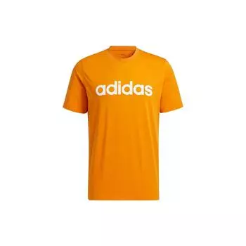Adidas Neo Logo Print Спортивная футболка с круглым вырезом Мужские топы Оранжевый H14239 M