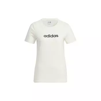 Adidas Neo однотонная спортивная футболка с логотипом женские топы белые HE4526 S