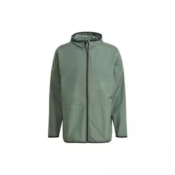 Adidas Neo однотонная ветровка с карманом на молнии, мужские куртки, зеленая GQ0579 XL