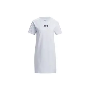 Adidas Neo однотонное повседневное спортивное платье с короткими рукавами женское платье синее GP5417 S