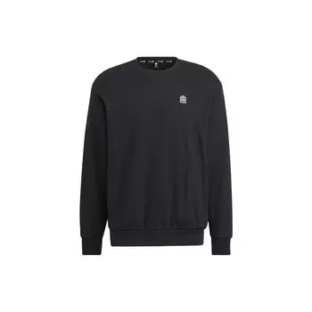 Adidas Neo Однотонный пуловер с принтом логотипа Толстовка унисекс Черный HN6639