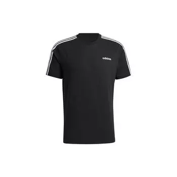 Adidas Neo Полосатая спортивная футболка с круглым вырезом Мужские топы Черные HA2255 XS