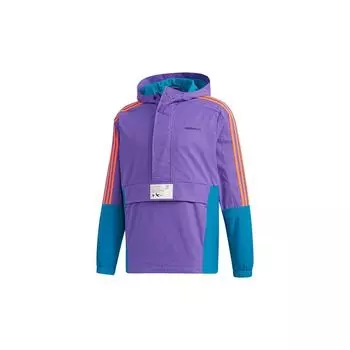 Adidas Neo Половинная молния Ветровка с капюшоном Спортивная куртка Мужская Верхняя одежда Фиолетовый GM2280 XXL