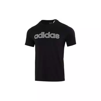 Adidas Neo Повседневная дышащая футболка с буквенным логотипом Мужские топы черные HD7066 S