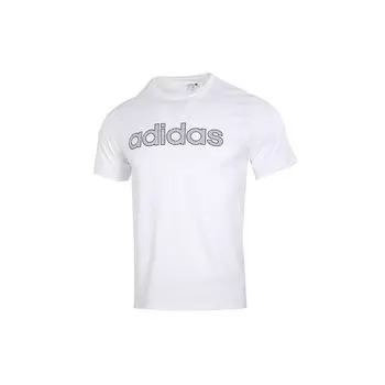 Adidas Neo Повседневная дышащая футболка с логотипом Мужские топы белые HD7069 L