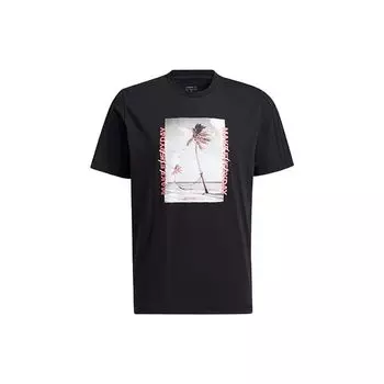 Adidas Neo Повседневная футболка с круглым вырезом Мужские топы Черные GP5692 S
