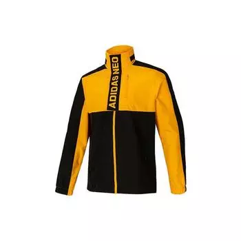 Adidas Neo Повседневная спортивная ветровка Мужская верхняя одежда Черное золото GL7189 S