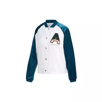 Adidas Neo с буквенным принтом и цветными блоками, спортивная куртка, женская верхняя одежда, белый FK6921 XL