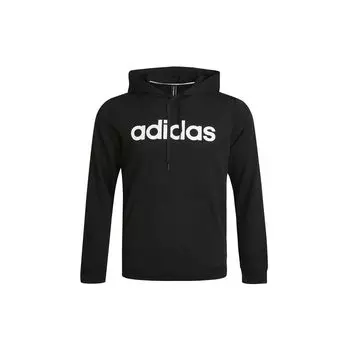 Adidas Neo с буквенным принтом и логотипом, пуловер с капюшоном, мужская толстовка с капюшоном, черный GP4875 S