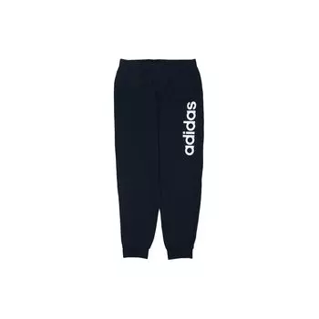 Adidas Neo с логотипом и принтом на флисовой подкладке, теплые спортивные штаны для бега, мужские брюки, черные CV9327 S