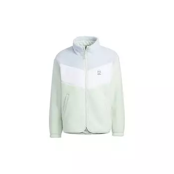 Adidas Neo с логотипом и принтом в стиле пэчворк, воротник-стойка, куртка на молнии, куртки унисекс, зеленый HY9653 XXS