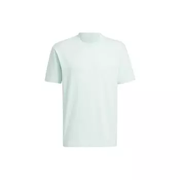 Adidas Neo сплошной цвет с круглым вырезом спортивная футболка унисекс топы зеленый HS6814 L
