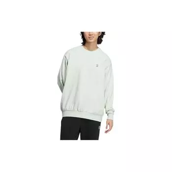 Adidas Neo сплошной цвет с логотипом и круглым вырезом толстовка унисекс льняно-зеленый HN6641 XL