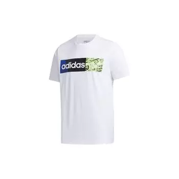 Adidas Мужская прямая футболка Neo Sport с логотипом, белая GJ8896 XXL