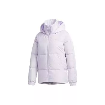 Adidas Neo Теплый повседневный пуховик с капюшоном Женская верхняя одежда Светло-фиолетовый GJ8791 S