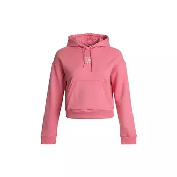 Adidas Neo W Ce+ Swt Hdy Повседневная короткая толстовка с капюшоном Женская толстовка с капюшоном Розовая GP5587 XL