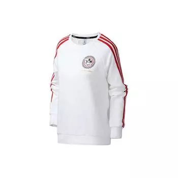 Adidas Neo X Disney CNY Минни с принтом Спортивная толстовка с круглым вырезом Женская толстовка белая GE7771 S