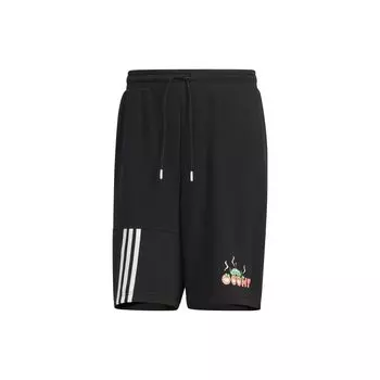 Adidas Neo X Disney Toy Story Повседневные шорты в четверть полосы с мультяшным принтом и завязками, мужские брюки, черные IP9371 L