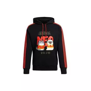 Adidas Neo X Emperor с мультяшным принтом, спортивный пуловер с капюшоном, мужская толстовка с капюшоном, черный GS5187 M