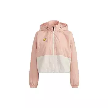 Adidas Neo X Smiley Collaboration Короткая спортивная куртка с капюшоном Женские топы Розовый HE7954 L