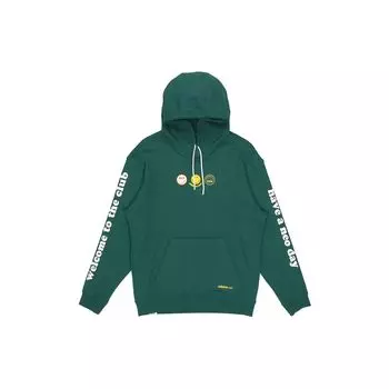 Adidas Neo X Smiley Letter Print Спортивный пуловер с капюшоном Мужские топы Зеленый H45519 L