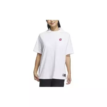 Adidas Neo X Strawberry Bear Collaboration SS23 мультяшный принт поло спортивная футболка с коротким рукавом женские топы белые IP4013 M