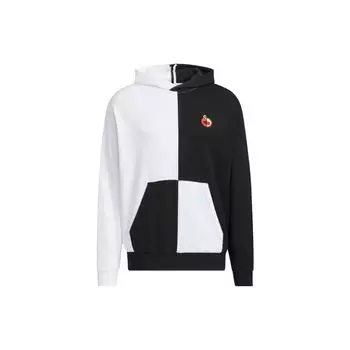 Adidas Neo X Улица Сезам Joint Edition FW22 Толстовка унисекс с логотипом в стиле пэчворк Толстовка унисекс Черный Белый HM9939 M