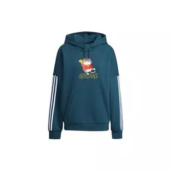 Adidas Neo X Wu Huang Wan Shui Collaboration свободный крой с капюшоном и принтом женская толстовка зеленая H45020 XS