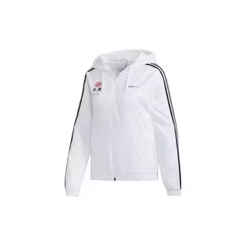 Adidas Neox Mulan Print Повседневная спортивная куртка Женская верхняя одежда Белый GK5896 XL