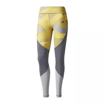Adidas Невероятные цветные блоки Удобные повседневные спортивные леггинсы Женские леггинсы Желтый Серый BR6772 XS